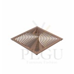 Подставка под горячее TRIVET1, 150x150mm радиальный рисунок, Н/Р сталь медь