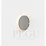 Seinapeegel Frost Denmark MIRROR 4130, Ø600 mm, LED-taustavalgusega U4130K-BCB harjatud must