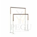 Двойная вешалка для полотенец TOWEL STAND 1976 напольная Frost NOVA2 матовый белый-полированная медь