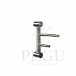Püstnagi NOVA2 COAT RACK 2 seinale , pööratav 150mm, harjatud
