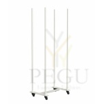 Riiulikarkass ratastel BUKTO riiuliseade SHELF STAND 6060 valge