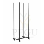 Riiulikarkass ratastel BUKTO riiuliseade SHELF STAND 6060 must