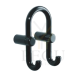 Крючок 2-ой HEWI, глянцевый jet black чёрный 90,  801.90.040.90