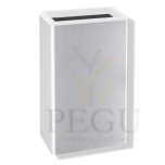 Seinale kinnitatav prügikast HEWI Range 805, 25L, roostevaba teras / valge serv 8050510098
