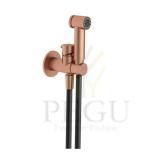 Смеситель биде "shut-off" с душем, шланг 100 cm HOTBATH MATE KHDS2 Brushed Copper