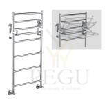 Käterätikuivati riiuliga redel veele Margaroli Sereno 483/M kroom messing 500x1127 mm