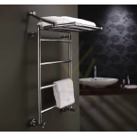 Полотенцесушитель лестница с полкой водяной Margaroli Sereno 483/L хром латунь 800x1127 mm