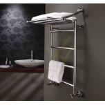 Полотенцесушитель лестница с полкой водяной Margaroli Sereno 483/S хром латунь 350x1127 mm