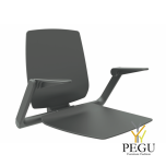 Normbau Ascento инвалидное душевое сиденье с ручками и спинкой 412x512 чёрное
