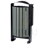 Уличная урна для мусора ARKEA ETIK 60L+3L пепельница серый