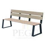 Парковая скамейка со спинкой Ballade Extreme ANTHRACITE MAT 7016