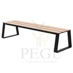 Парковая скамейка без спинки Ballade Extreme Manganese grey