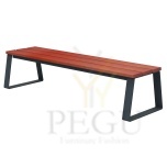 Парковая скамейка без спинки Ballade Bois Wood ANTHRACITE MAT 7016