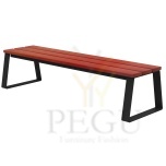 Парковая скамейка без спинки Ballade Bois Wood Manganese grey