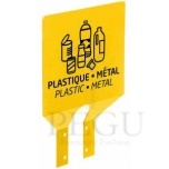 Sorteerimise plaat postile plastic/metall kollane RAL1021