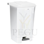 Pedaaliga prügikast Utilo Rossignol 100L valge/valge plastik