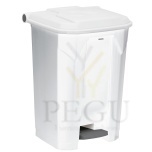 Pedaaliga prügikast Utilo Rossignol 80L valge/valge plastik