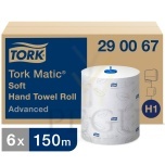 Tork Matic 150 ADVANCED, 2x, pehme rullkätepaber, 6 tk ×150 m H1