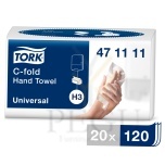 Tork 471111 Singlefold käterätik (H3) UNIVERSAL C-voltimine, lehtkätepaberrätikud 20×120tk