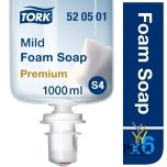 Tork 520501 Mild Foam Soap S4, õrn vahuseep, 1000 ml, kastis 6 tk