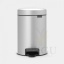 Brabantia pedaaliga prügikast 3L metallic grey hall2.jpg