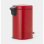 Brabantia prügikast Newicon 12L kaanega Passion punane2.png