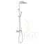 Damixa Iris termostaadiga dušisüsteem 30 cm üladušš teras PVD 919544635