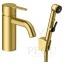 Valamusegisti bidee dusiga harjatud messing kuld Silhouet Damixa 740307900_Silhouet_Basin_with sidespray_brushed_brass.jpg
