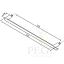 Damixa ZEN kapikäepide ja sahtli käepide 320 mm harjatud teras PVD 487524600 mõõdud