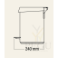 Disain-pedaalprügikast Frost Pedal Bin 3000, 3L, roostevaba teras harjatud N3000 mõõdud 2