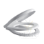 Globo Paestum WC poti kaas Vaikseltsulguv Valge Kroom hinged soft-close PA029