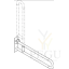 Seinale kinnitatav ülespööratav käetugi HEWI Range 801, 850 mm, antratsiithall 8015022092 avatud