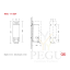 Peeglitagune vahtseebi dosaator Ophardt SanTRAL Classic NSU 11 F 1417496 mõõdud