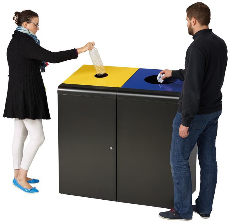 Sorteerimise prügikastid Rossignol TRIPOZ 120L lukuga